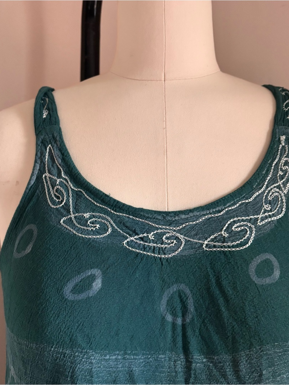 India Boutique Teal Green Floral Sundress - Picture 3 of 7